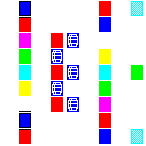 Level 4 brick field with its spawn cells outlined