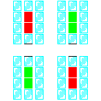 Level 12 brick field with its spawn cells outlined