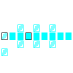 Level 16 brick field with its spawn cells outlined