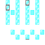 Level 17 brick field with its spawn cells outlined