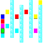 Level 19 brick field with its spawn cells outlined