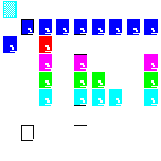 Level 22 brick field with its spawn cells outlined