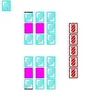 Level 27 brick field with its spawn cells outlined