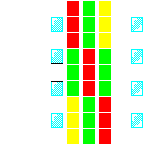 Level 32 brick field with its spawn cells outlined