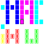Level 36 brick field with its spawn cells outlined