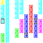 Level 37 brick field with its spawn cells outlined