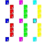 Level 41 brick field with its spawn cells outlined