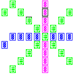 Level 42 brick field with its spawn cells outlined