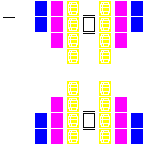 Level 45 brick field with its spawn cells outlined