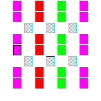 Level 53 brick field with its spawn cells outlined
