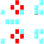Level 57 brick field with its spawn cells outlined