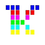 Level 58 brick field with its spawn cells outlined