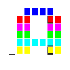 Level 60 brick field with its spawn cells outlined