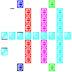 Level 69 brick field with its spawn cells outlined