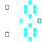 Level 76 brick field with its spawn cells outlined