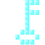 Level 77 brick field with its spawn cells outlined
