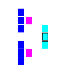Level 87 brick field with its spawn cells outlined