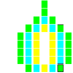 Level 91 brick field with its spawn cells outlined