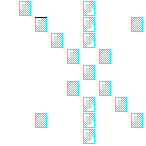 Level 92 brick field with its spawn cells outlined