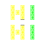 Level 96 brick field with its spawn cells outlined