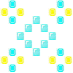 Level 2 brick field with its spawn cells outlined
