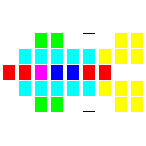 Level 9 brick field with its spawn cells outlined