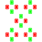 Level 10 brick field with its spawn cells outlined