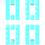 Level 13 brick field with its spawn cells outlined
