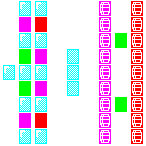 Level 19 brick field with its spawn cells outlined
