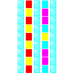 Level 24 brick field with its spawn cells outlined