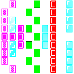 Level 35 brick field with its spawn cells outlined