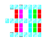 Level 38 brick field with its spawn cells outlined