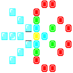 Level 41 brick field with its spawn cells outlined