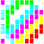 Level 46 brick field with its spawn cells outlined