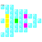 Level 52 brick field with its spawn cells outlined