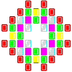 Level 54 brick field with its spawn cells outlined