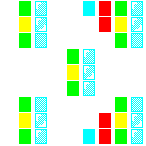 Level 55 brick field with its spawn cells outlined