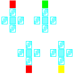 Level 58 brick field with its spawn cells outlined