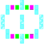 Level 61 brick field with its spawn cells outlined