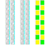 Level 62 brick field with its spawn cells outlined