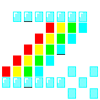 Level 68 brick field with its spawn cells outlined