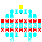Level 70 brick field with its spawn cells outlined