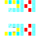 Level 73 brick field with its spawn cells outlined