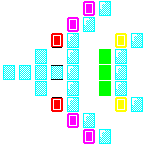 Level 77 brick field with its spawn cells outlined