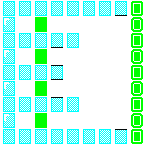 Level 79 brick field with its spawn cells outlined