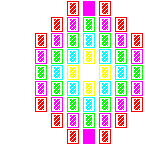 Level 81 brick field with its spawn cells outlined