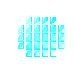 Level 86 brick field with its spawn cells outlined