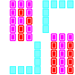Level 88 brick field with its spawn cells outlined