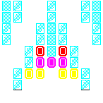 Level 92 brick field with its spawn cells outlined