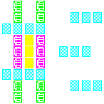 Level 94 brick field with its spawn cells outlined